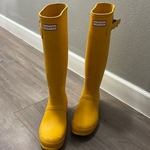 Yellow Hunter Boots